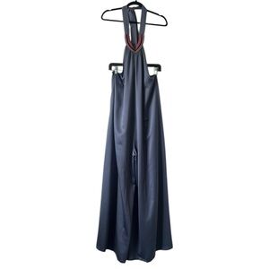 NWT Anthropologie Bl^nk Slariata Halter Jumpsuit Ultra Wide Leg Medium
